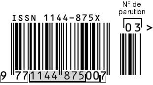 codes à barres issn avec numero de parution